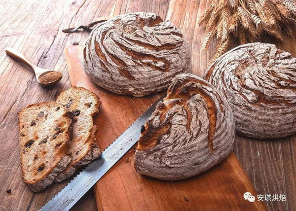 rye bread with walnut and grape