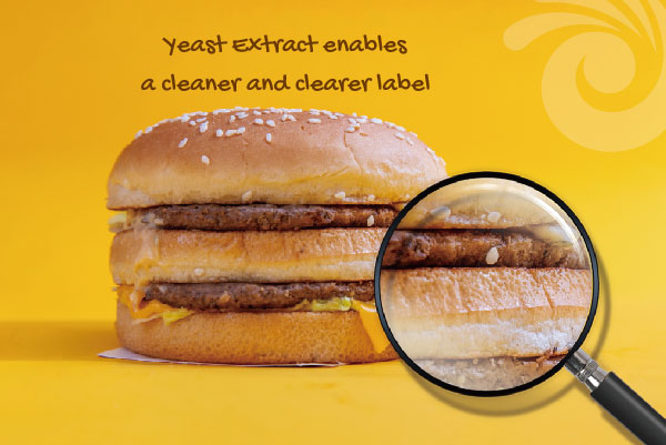 Yeast extract, cleans up your label while enhancing the flavor 
